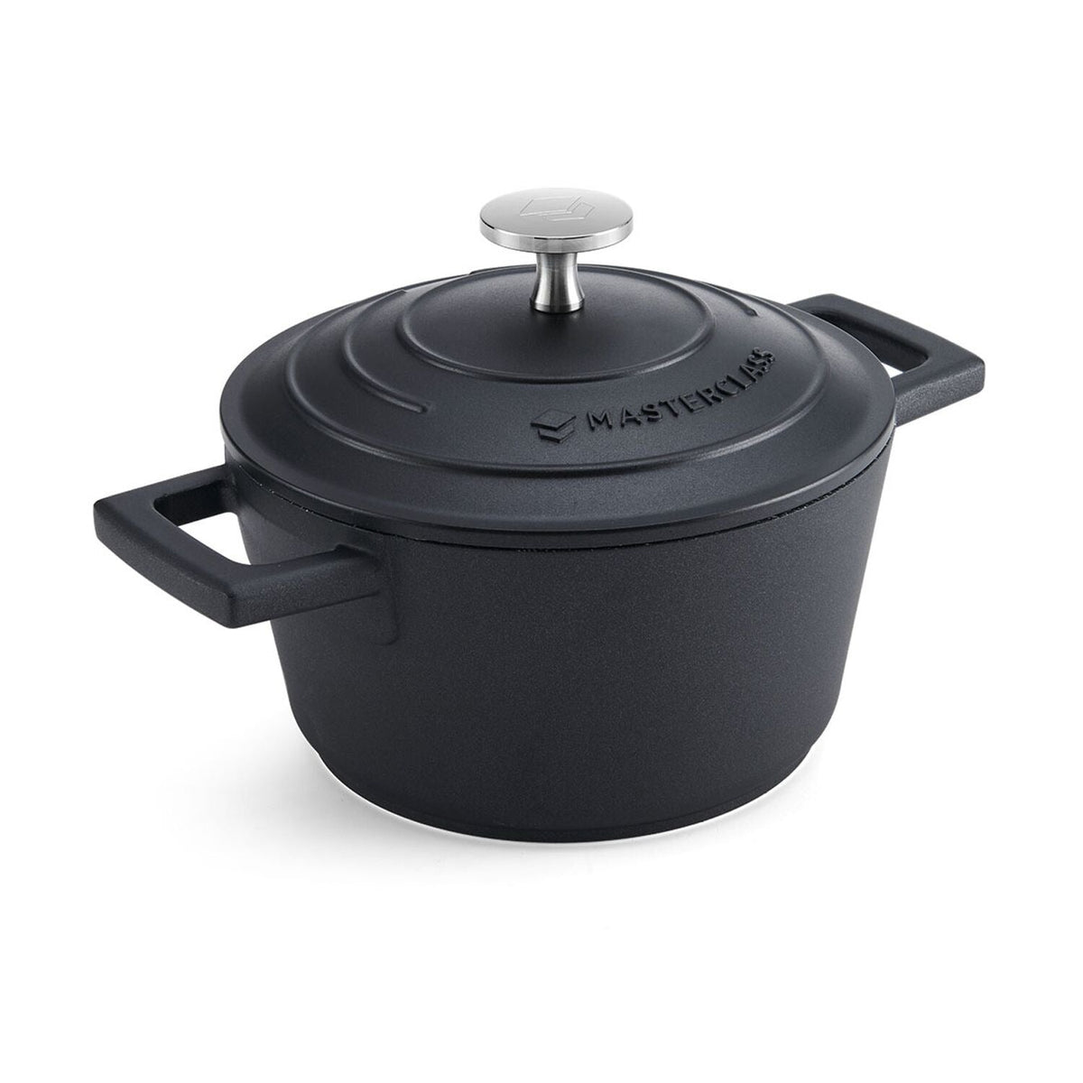 MasterClass 16cm Cast Aluminium Casserole Dish Black