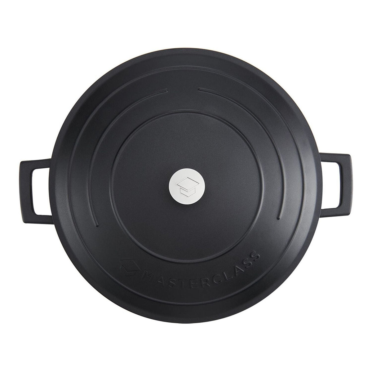 MasterClass 32cm Cast Aluminium Shallow Casserole Dish Black