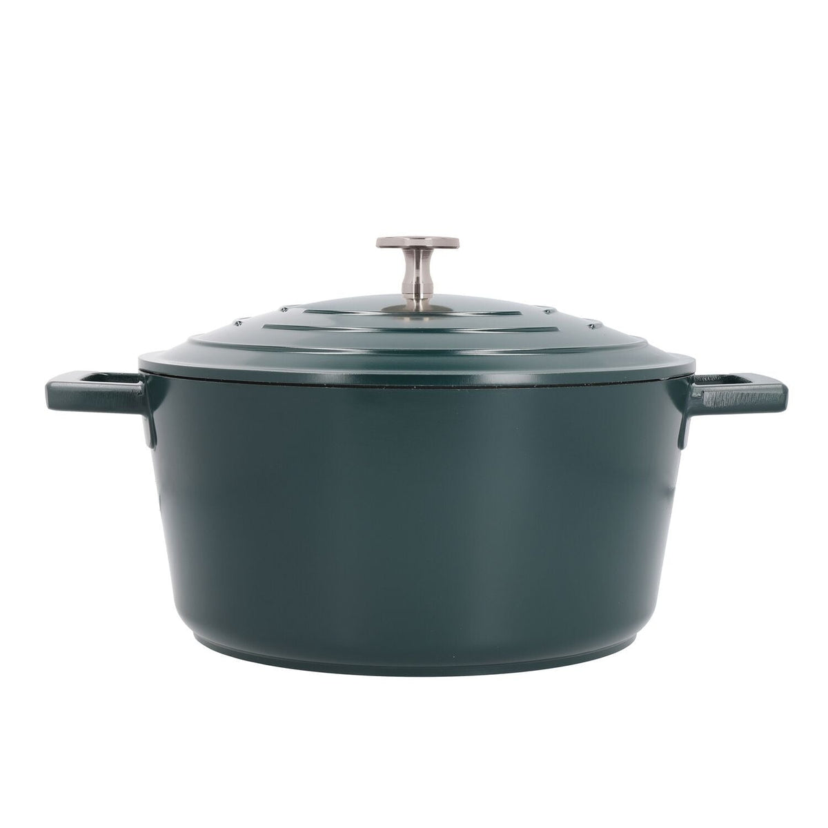 MasterClass 24cm Cast Aluminium Casserole Dish Hunter Green