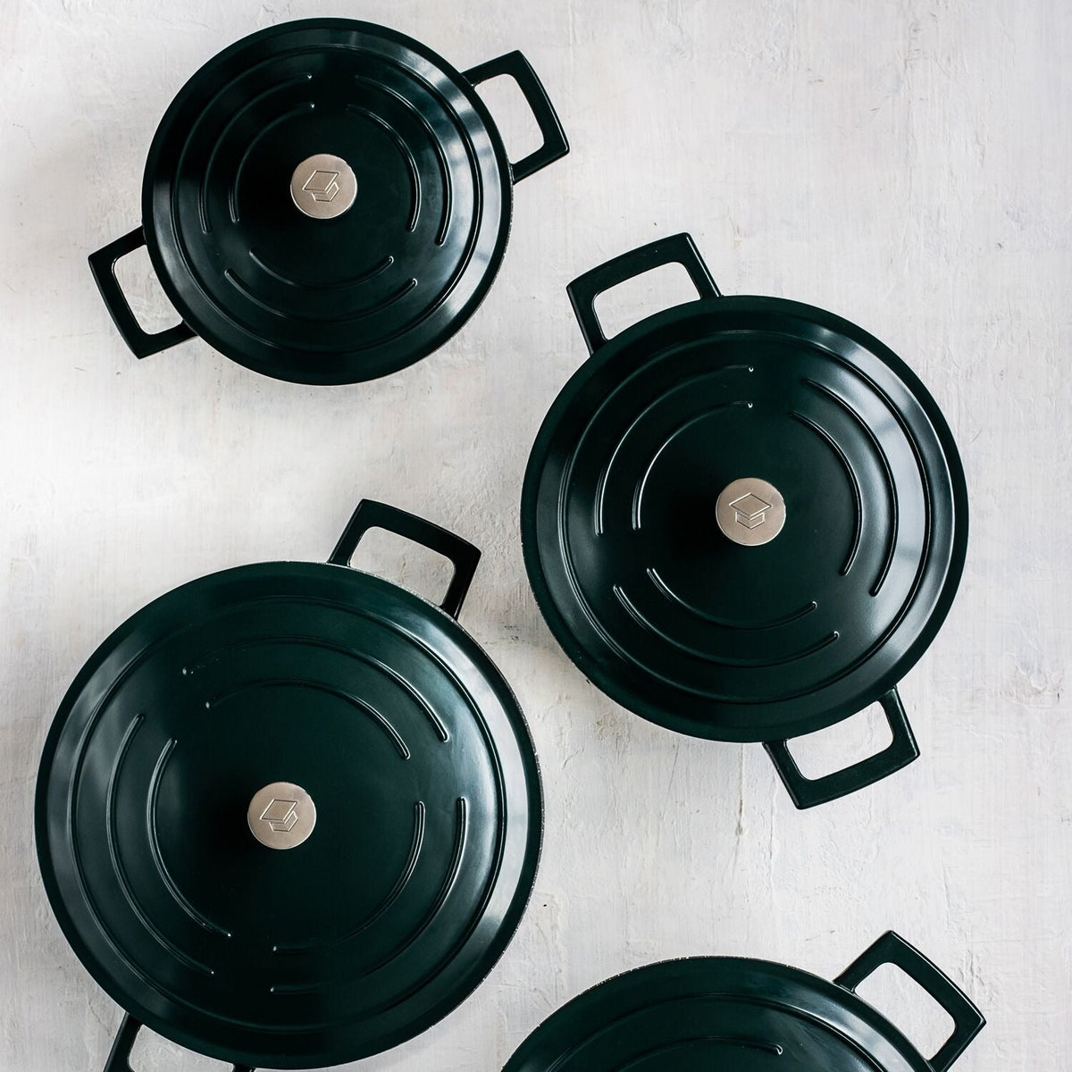 MasterClass 24cm Cast Aluminium Casserole Dish Hunter Green