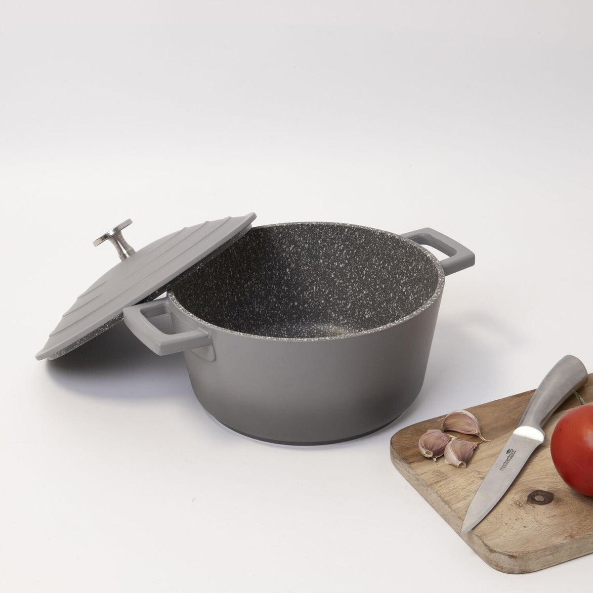 MasterClass 20cm Cast Aluminium Casserole Dish Grey Ombre