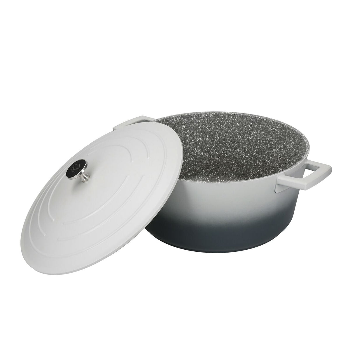 MasterClass 28cm Cast Aluminium Casserole Dish Grey Ombre