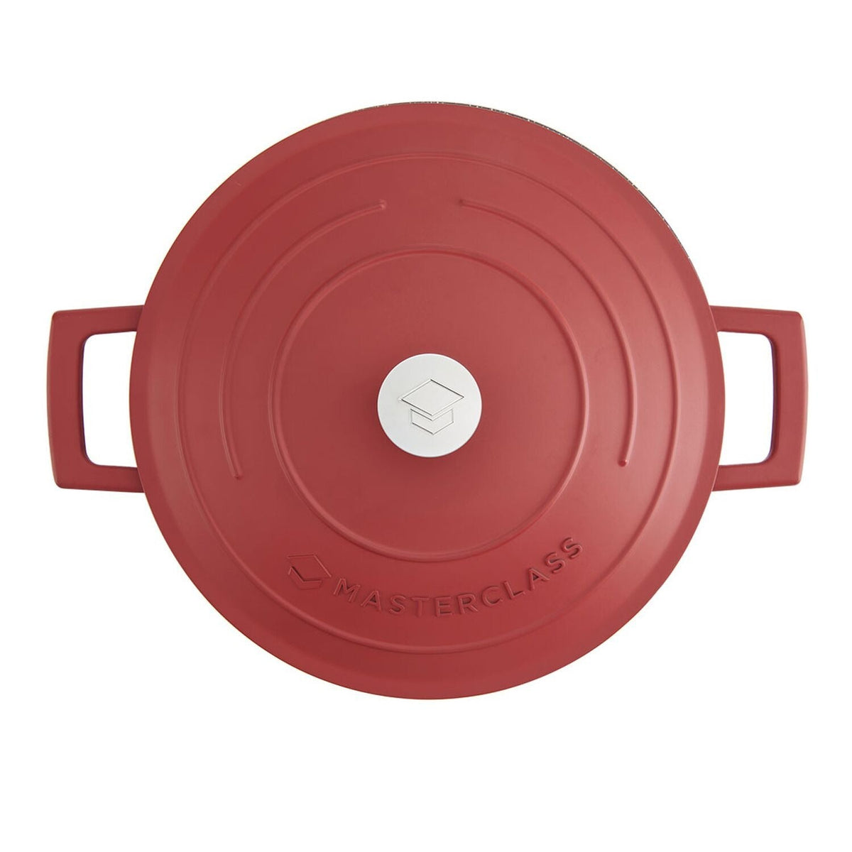 MasterClass 24cm Cast Aluminium Casserole Dish Red
