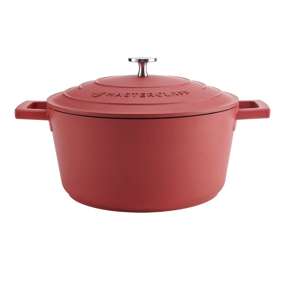 MasterClass 24cm Cast Aluminium Casserole Dish Red