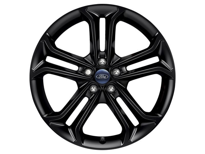 FOCUS 19" SET OF 4 ALLOY WHEEL 5X2-SPOKE DESIGN ABSOLUTE BLACK GLOSSY FINISH 2015-2015