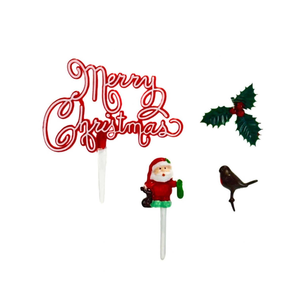 Santa Scene Cake Topper Set