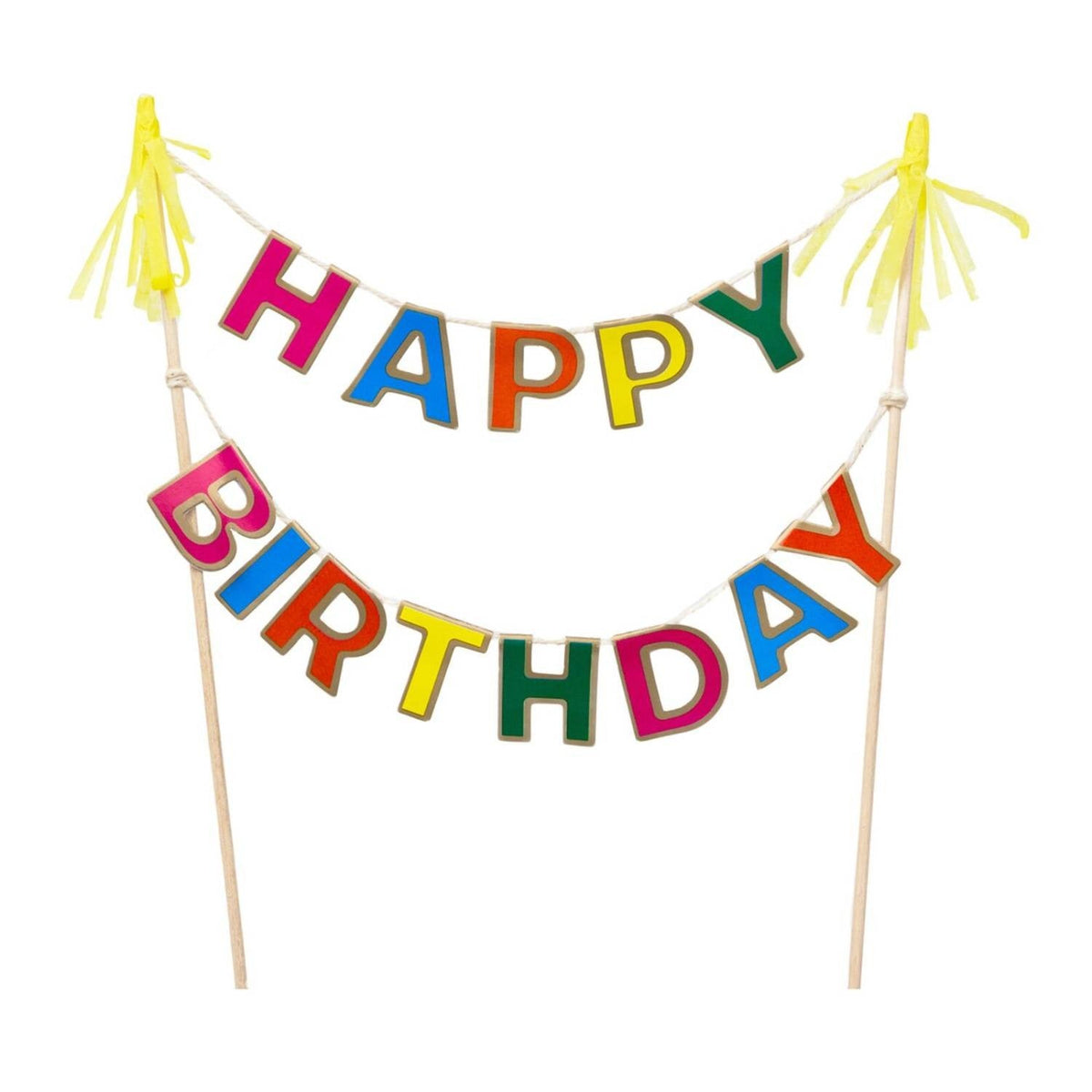 Talking Tables Happy Birthday Bunting Cake Decoration