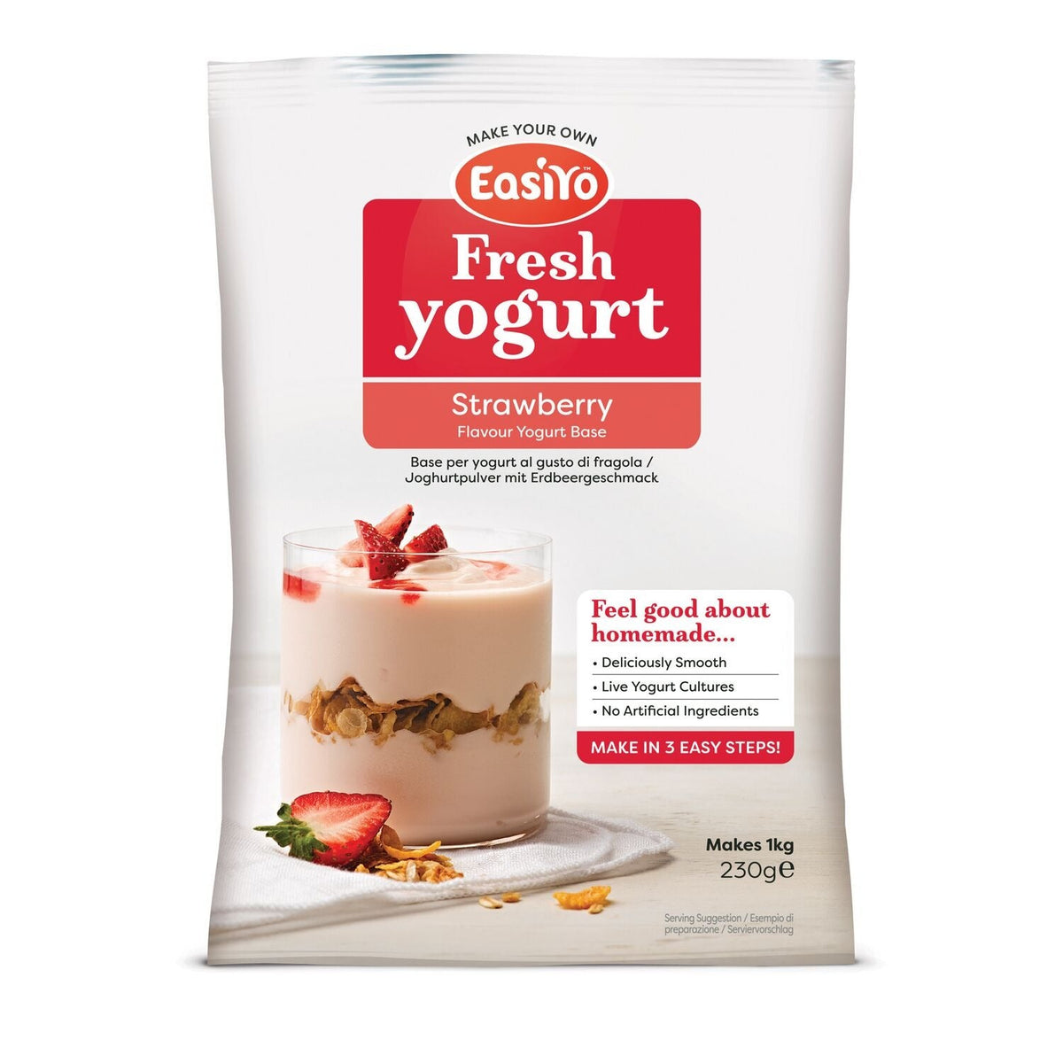 EasiYo Everyday Strawberry Yoghurt Mix - 1 Sachet
