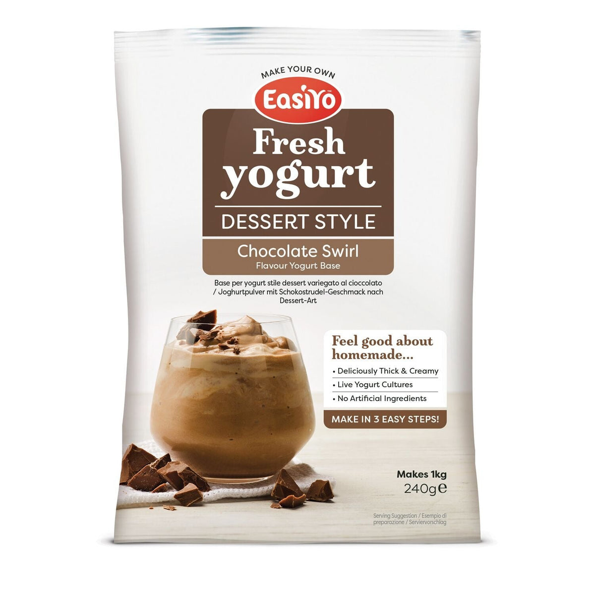 EasiYo Indulgence Chocolate Swirl Yoghurt Mix - 1 Sachet