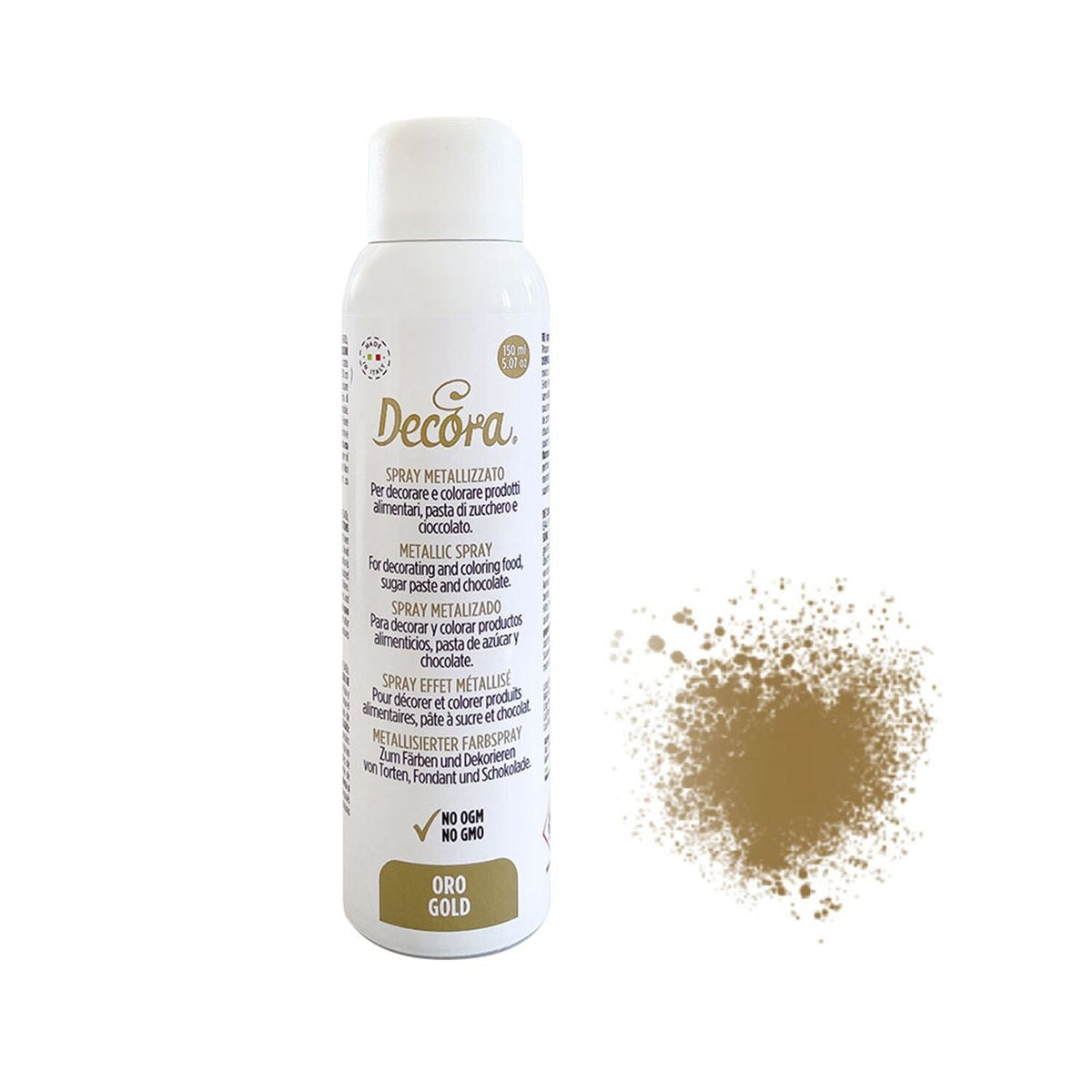 Decora Metallic Gold Cake Spray 150ml