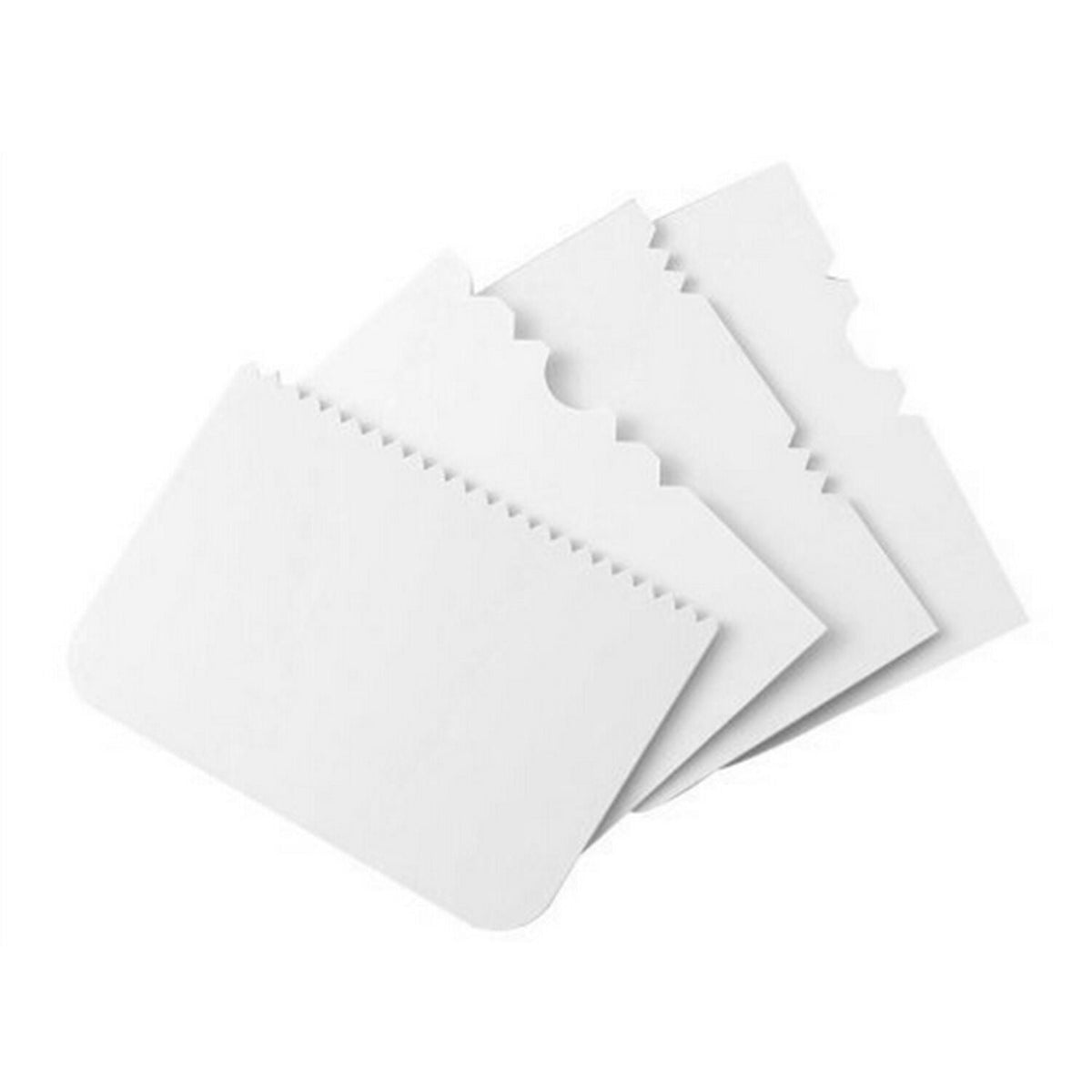 PME 4 Patterned Edge Icing Scrapers for Cake Decorating