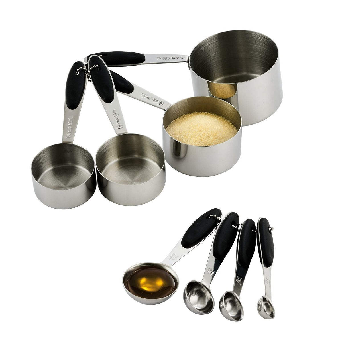 Lakeland Metal Measuring Cups and Spoons – Pack of 8
