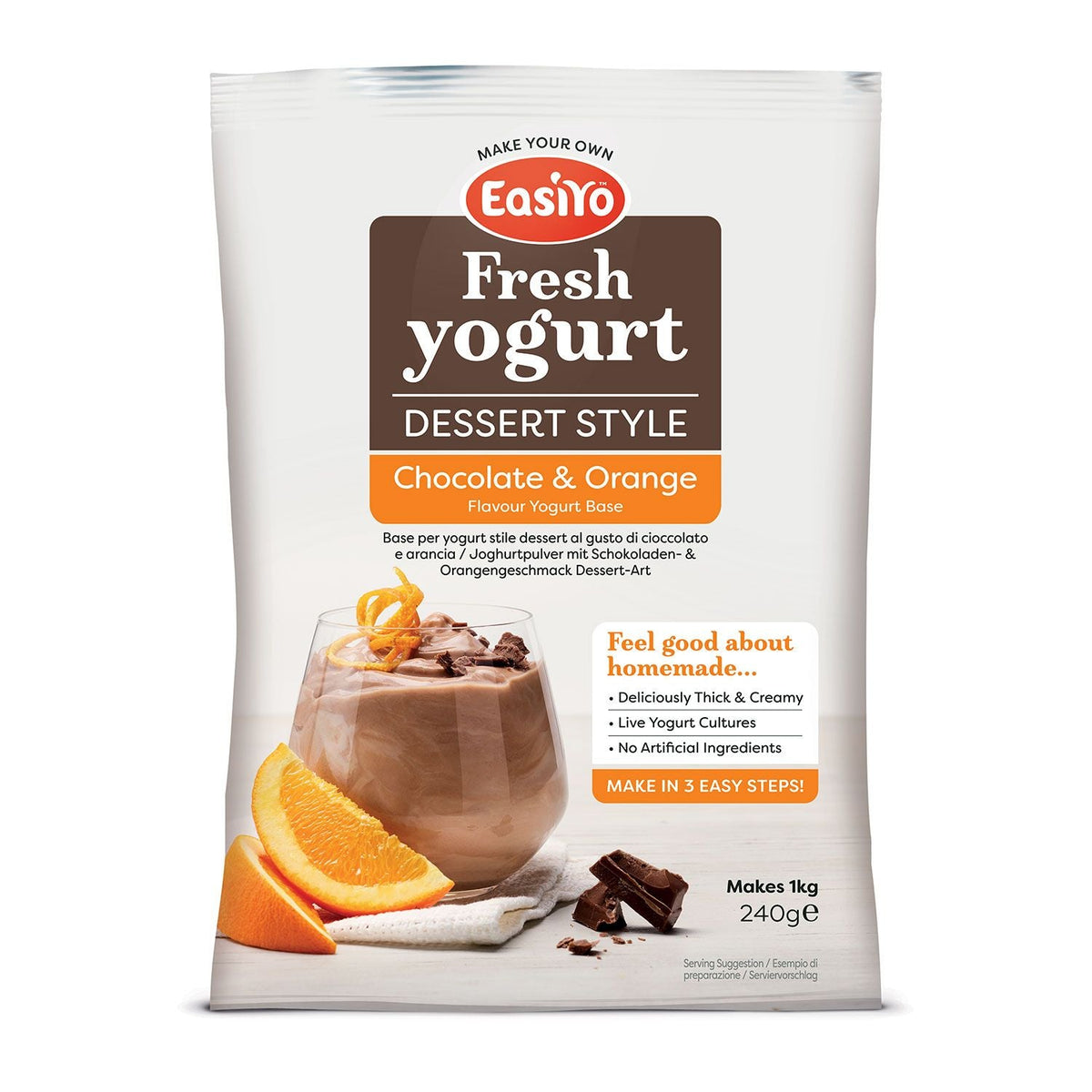 EasiYo Indulgence Chocolate & Orange Yoghurt Mix – 1 Sachet