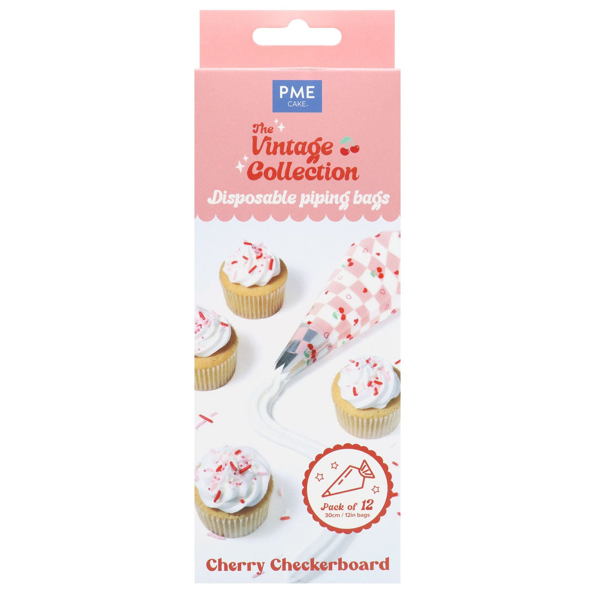 PME Disposable Cherry Icing Piping Bags – Pack of 12