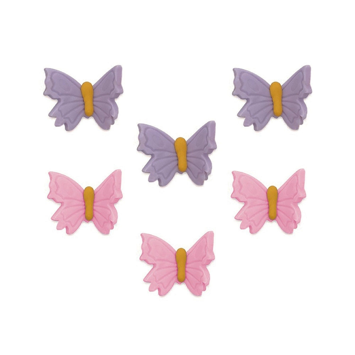 Fluttering Butterfly Sugar Toppers - Pack of 6