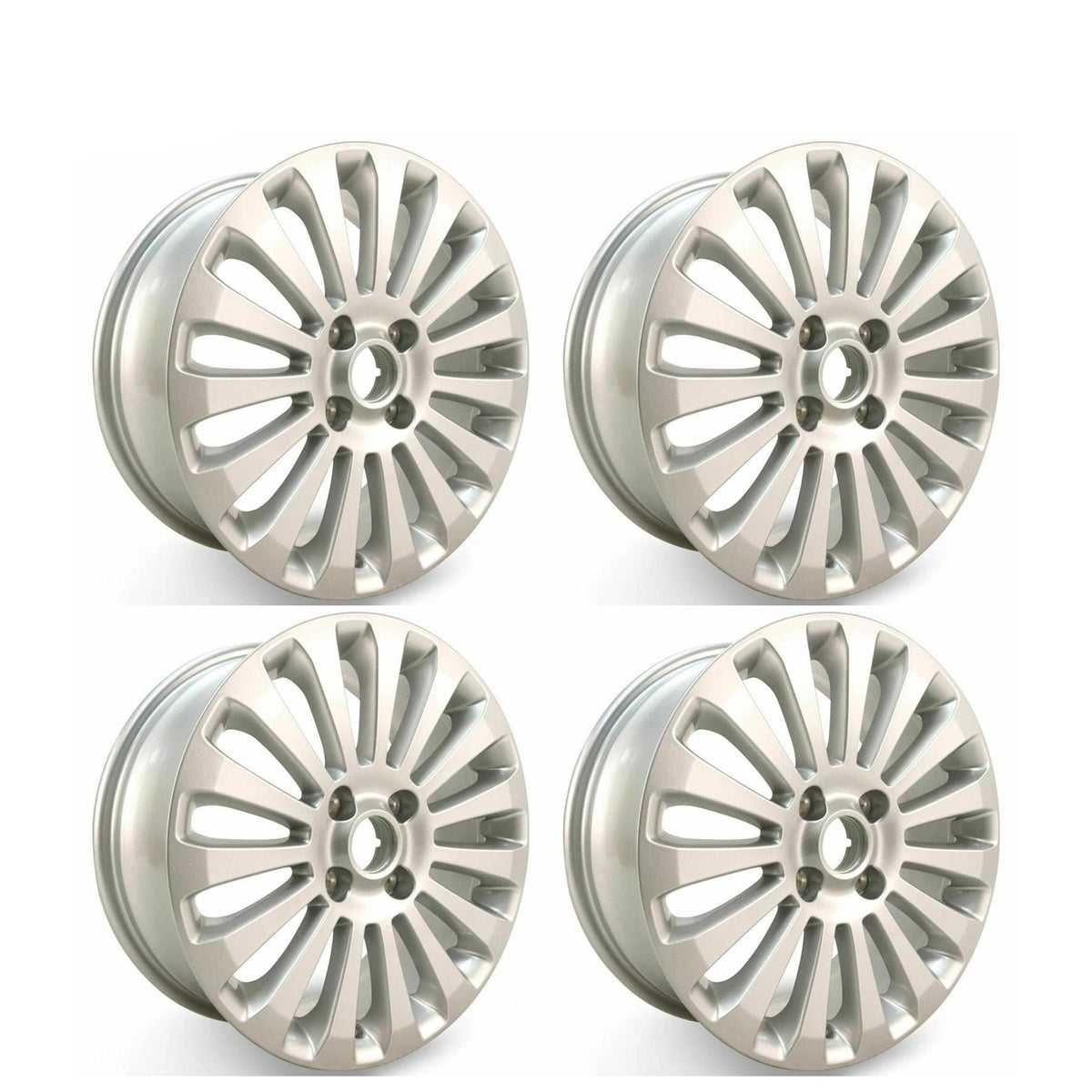 FIESTA 16" SET OF 4 ALLOY WHEELS 15-SPOKE DESIGN SILVER FINISH 2008-2012 2237340