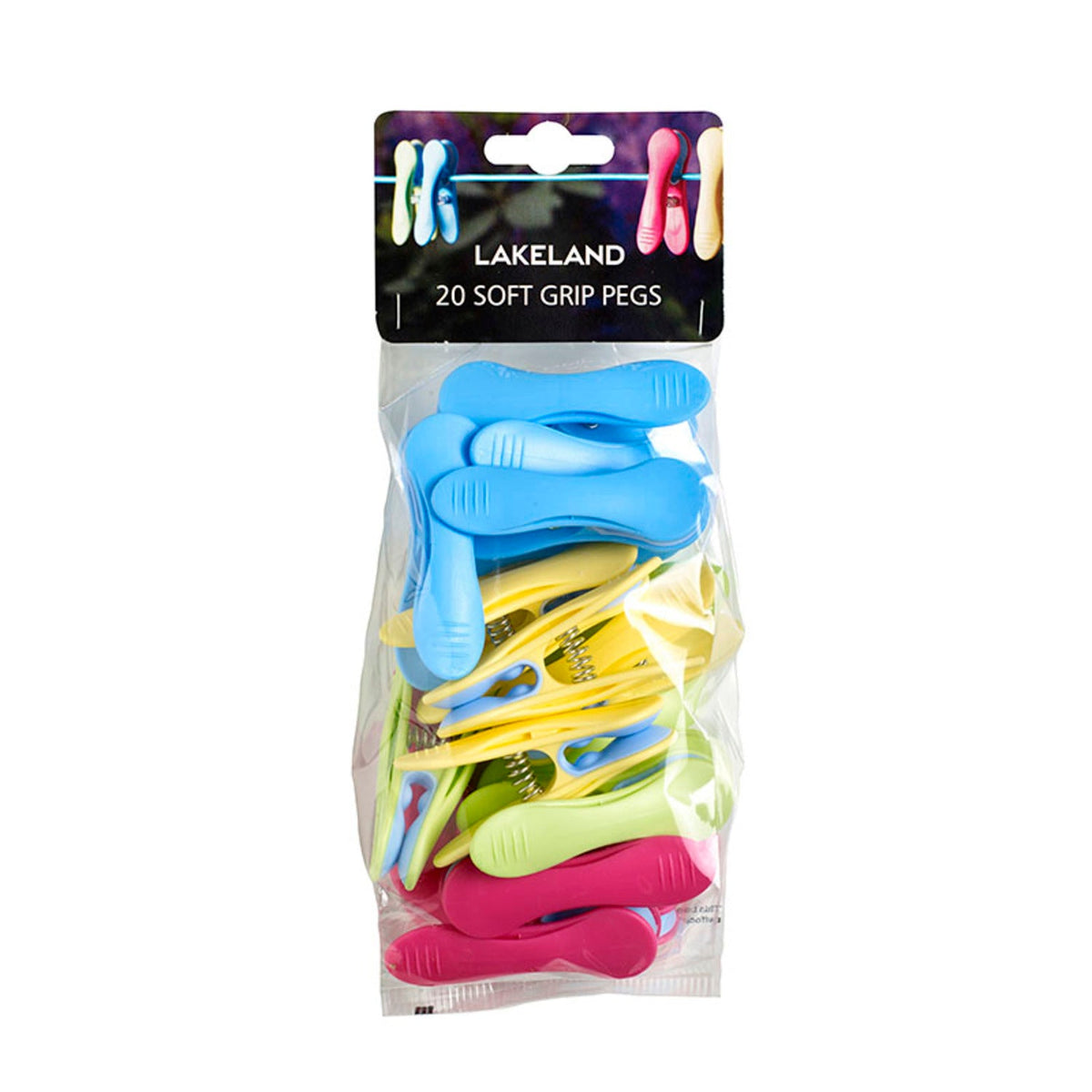 20 Soft Grip Clothes Pegs Pastel