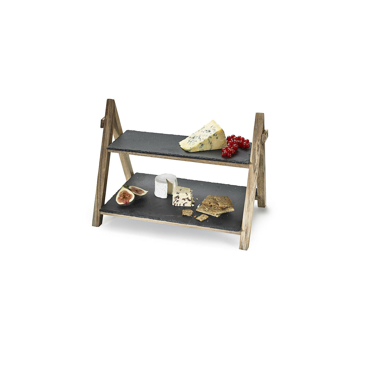 Artesa 2 Tier Slate Serving Stand