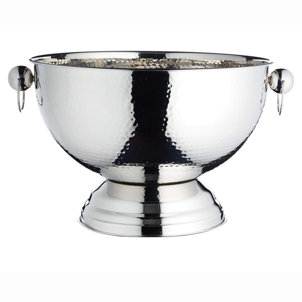 BarCraft Hammered Stainless Steel Champagne Bowl