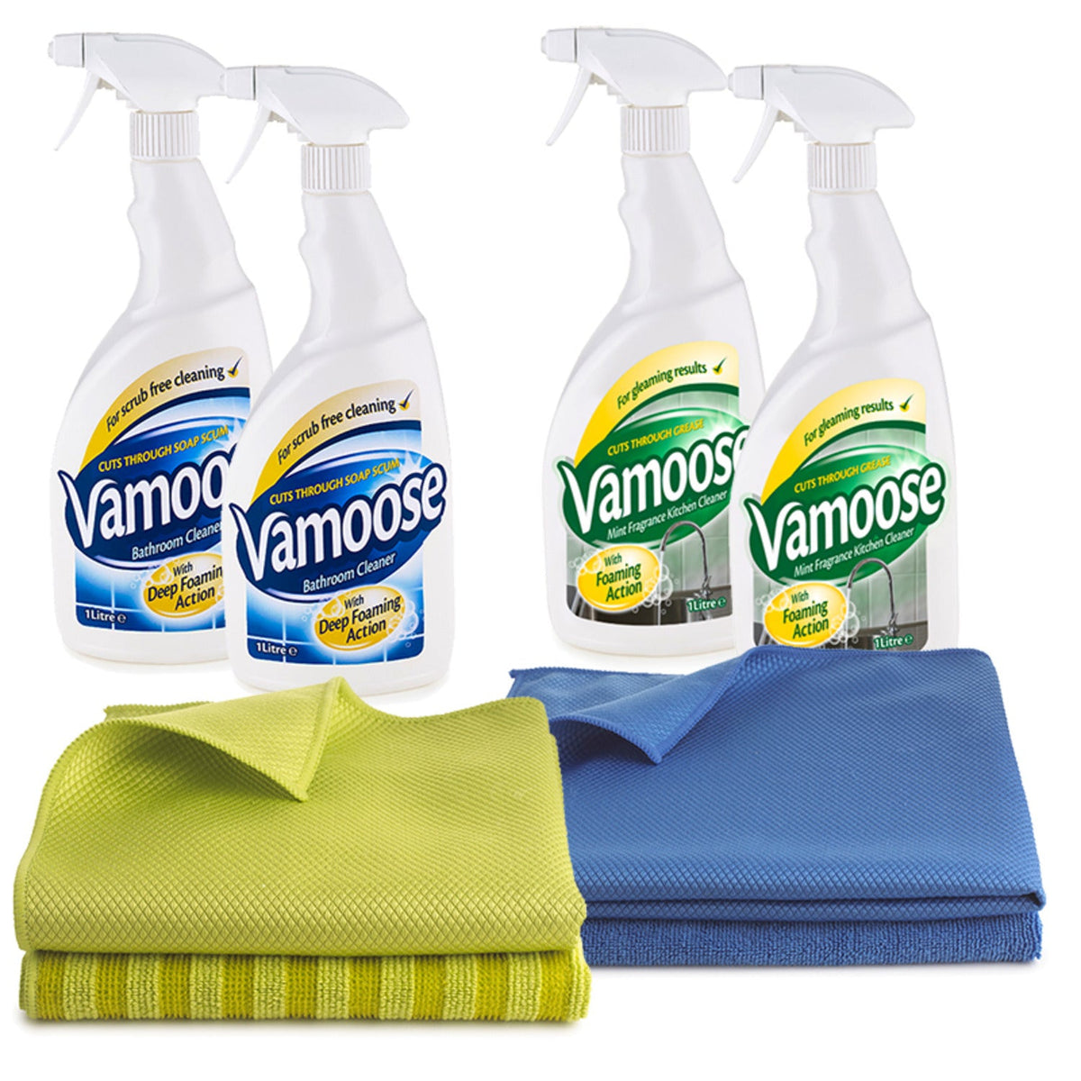 Vamoose Cleaner and Cleaning Cloths Bundle