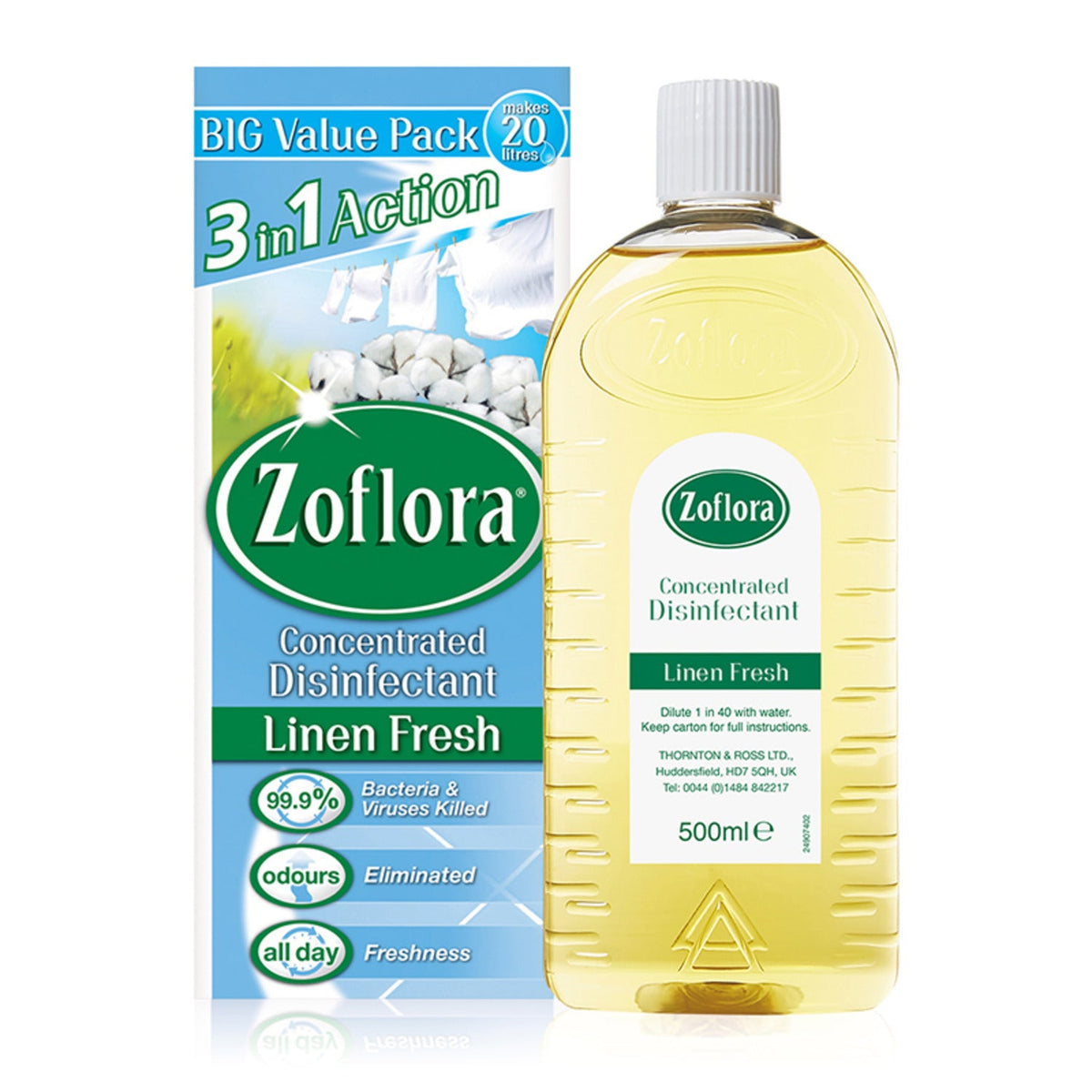 Zoflora Concentrated Disinfectant 500ml – Linen Fresh