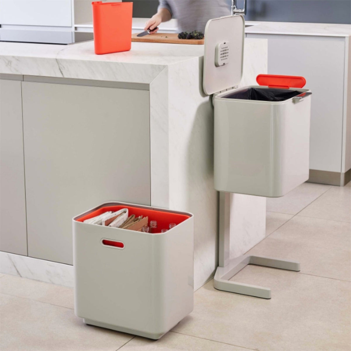 Joseph Joseph Totem Max Waste Recycling Unit - Stone 60L