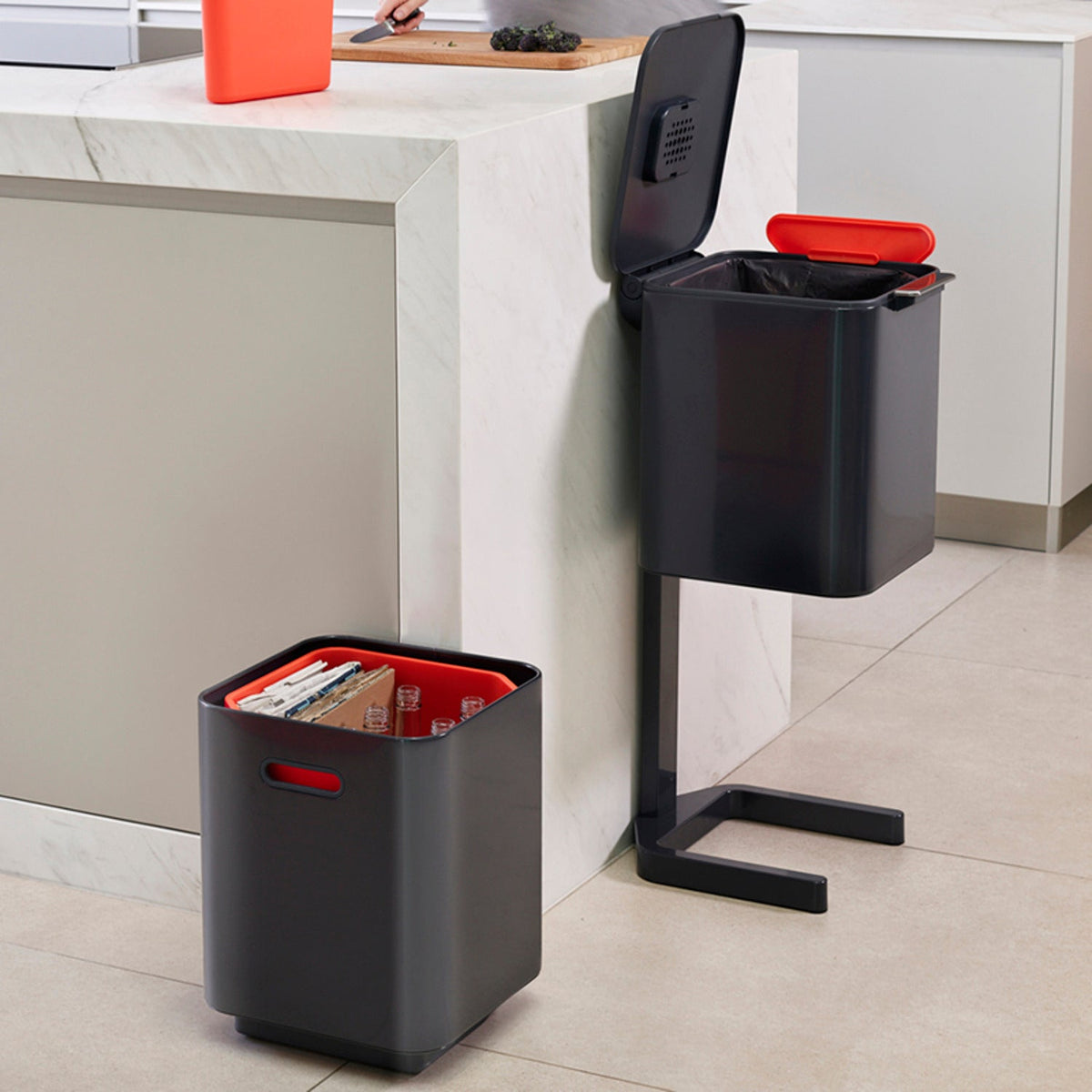 Joseph Joseph Totem Compact Waste Recycling Unit - Graphite 40L