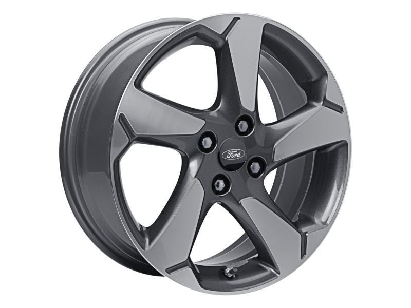 FIESTA 17" SET OF 4 ALLOY WHEEL 5-SPOKE DESIGN ROCK METALLIC MACHINED FINISH 2017-2023