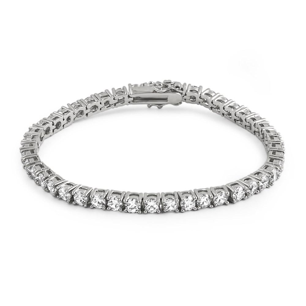 4MM CZ Tennis Bracelet in .925 Sterling Silver