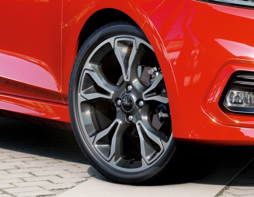 FIESTA 18" SET OF 4 SET OF 4 ALLOY WHEELS 5X2-SPOKE DESIGN ROCK METALLIC MACHINED FINISH 2017-2023