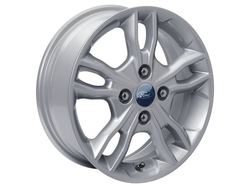 FIESTA 15" SET OF 4 ALLOY WHEEL 5X2-SPOKE DESIGN SPARKLE SILVER FINISH 2012-2019