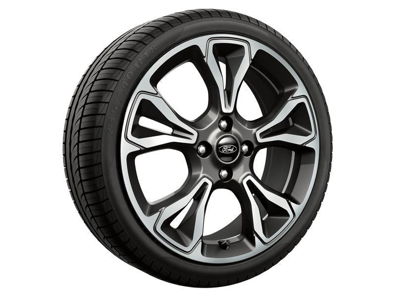 FIESTA 18" SET OF 4 SET OF 4 ALLOY WHEELS 5X2-SPOKE DESIGN ROCK METALLIC MACHINED FINISH 2017-2023