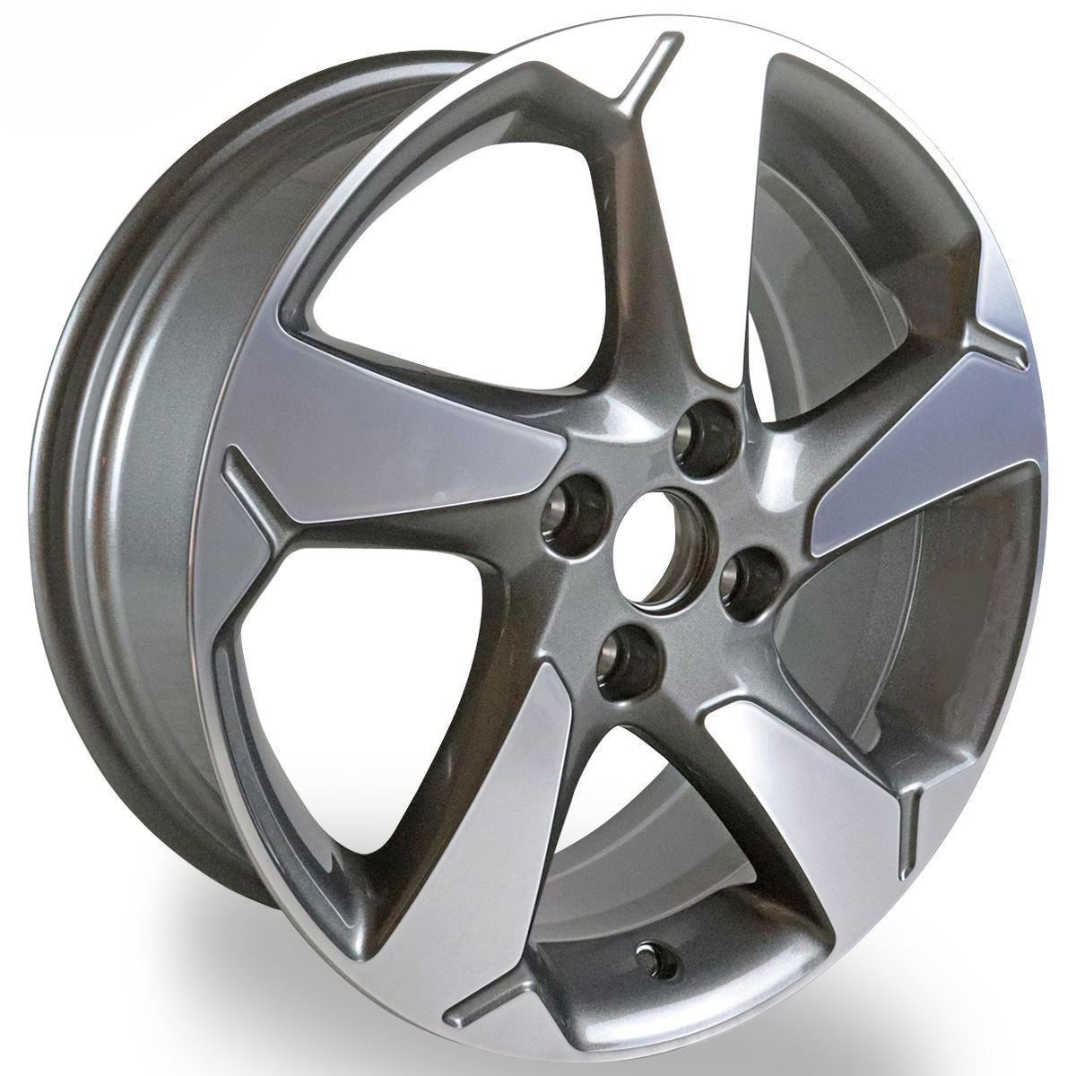 FIESTA 17" SET OF 4 ALLOY WHEEL 5-SPOKE DESIGN ROCK METALLIC MACHINED FINISH 2017-2023