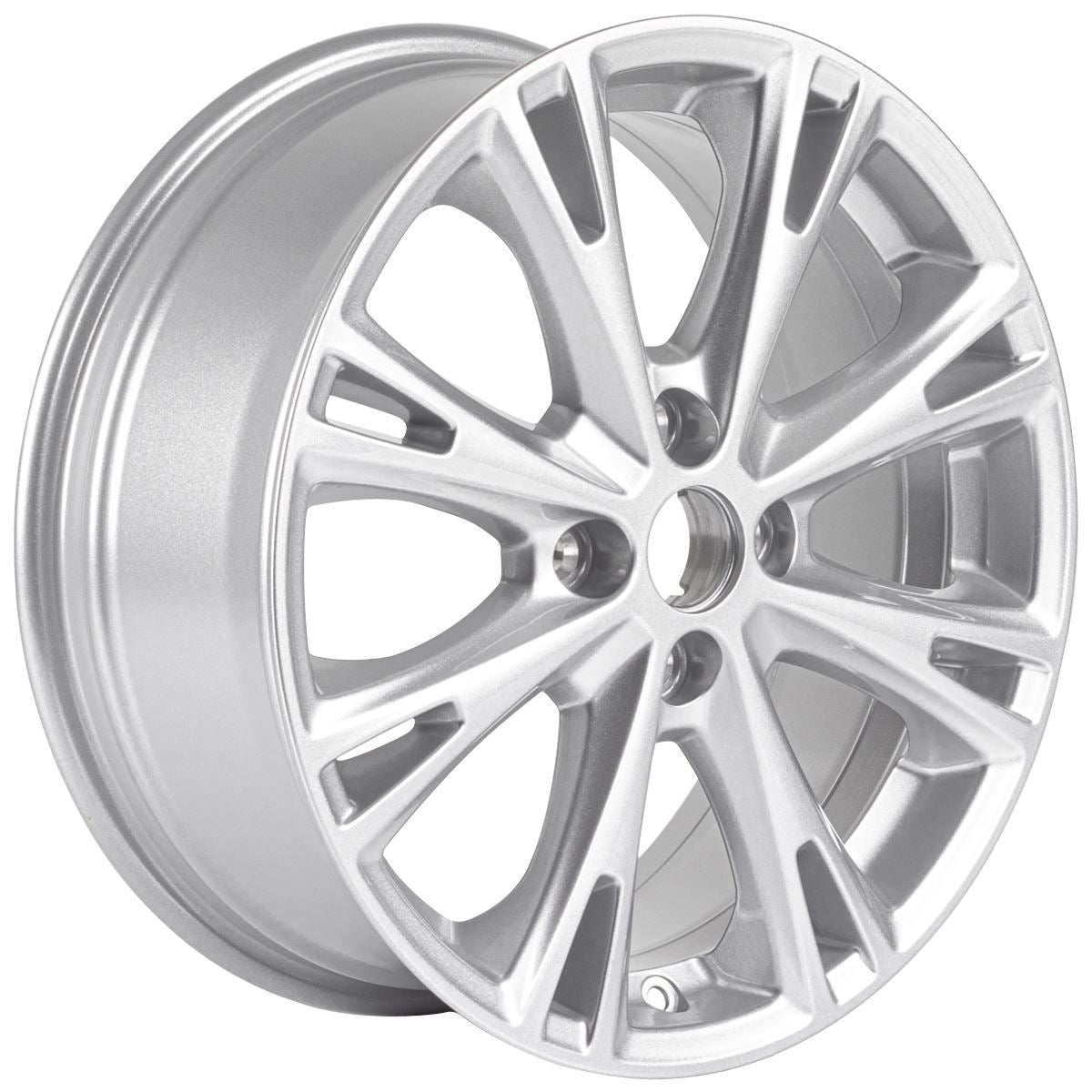 FIESTA 17" SET OF 4 ALLOY WHEEL 8-SPOKE DESIGN SPARKLE SILVER FINISH 2012-2019