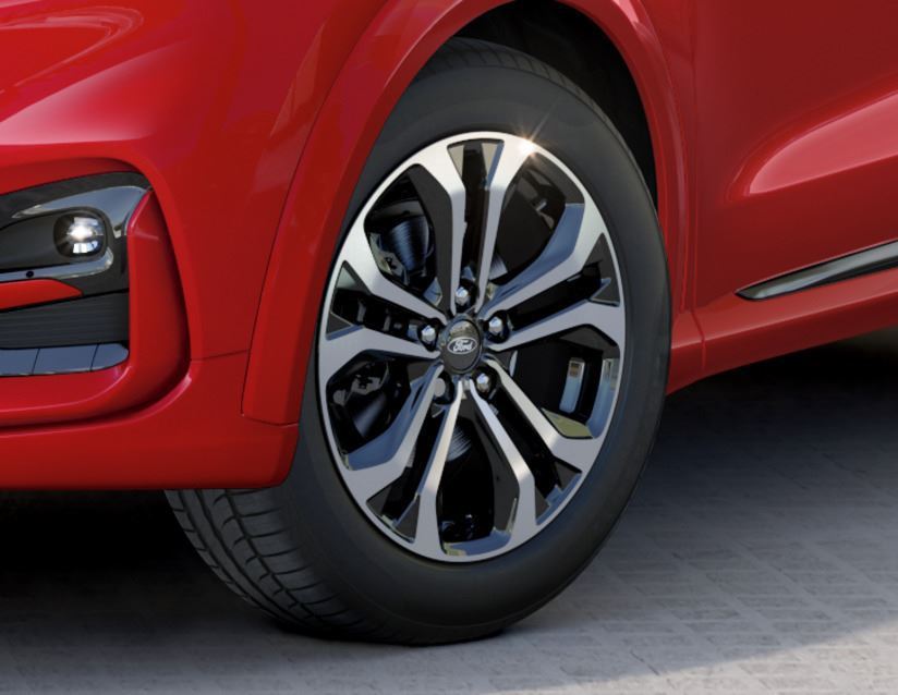 PUMA 17" SET OF 4 ALLOY WHEELS 5X2-SPOKE DESIGN ABSOLUTE BLACK AND MACHINED SILVER FINISH 2020-ONWARDS 2393238