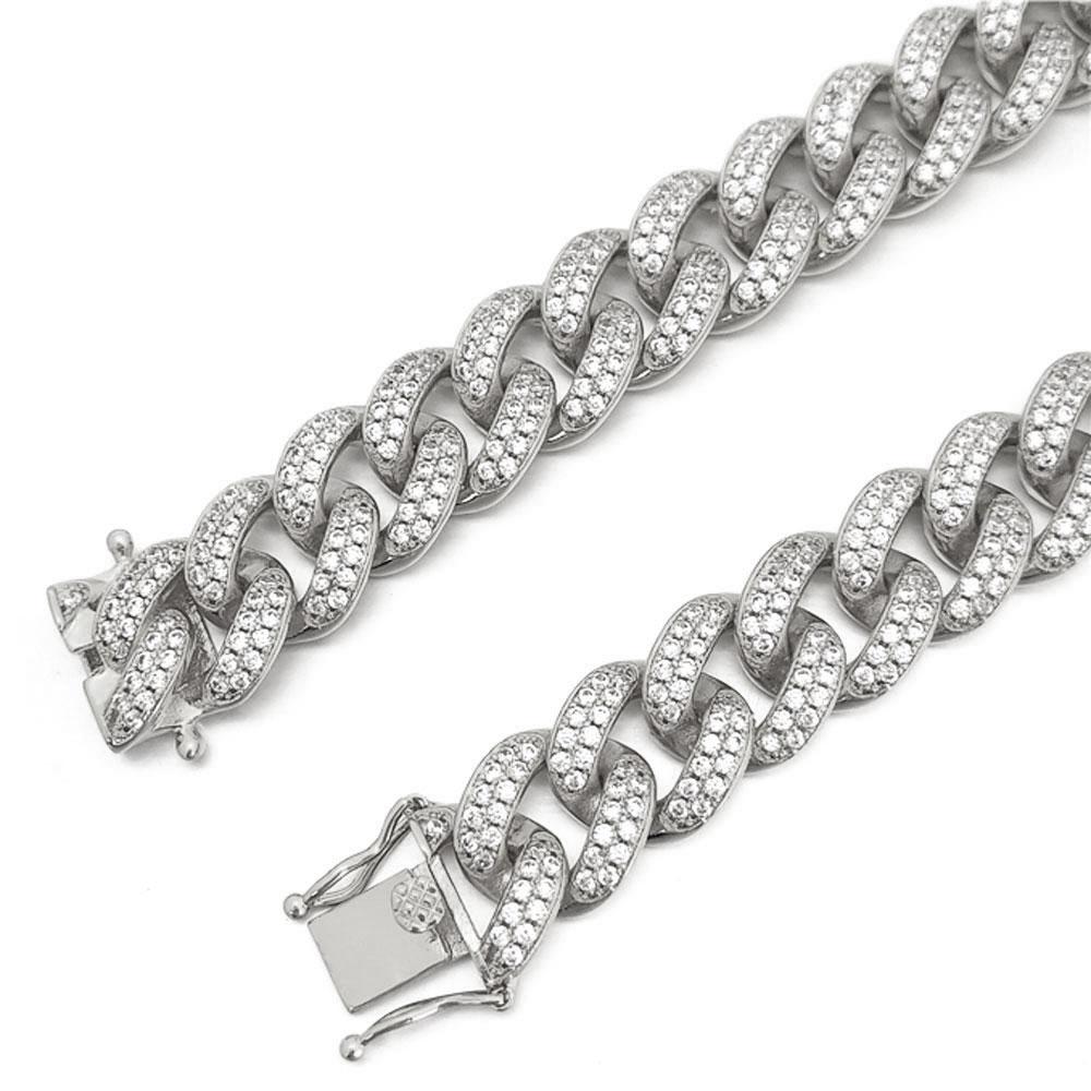Bling Bling Cuban Chain 12MM Wide White / Yellow Gold