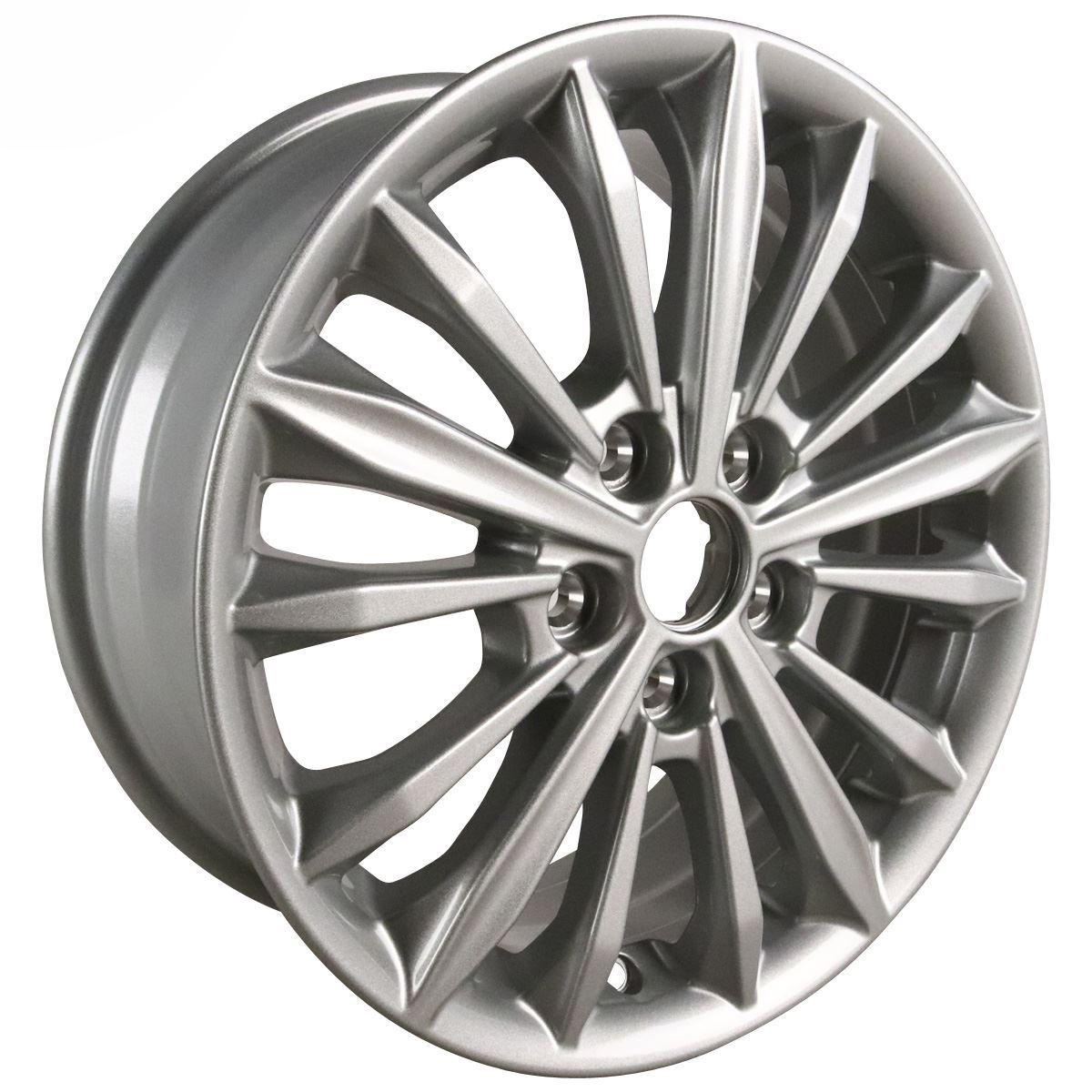 FOCUS 16" SET OF 4 SET OF 4 ALLOY WHEELS 15-SPOKE DESIGN SPARKLE SILVER FINISH 2018-2025