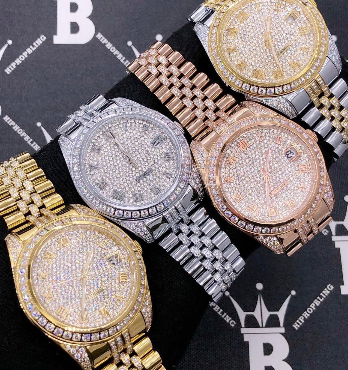 Date Jubilee Iced CZ Bling Bling Watch