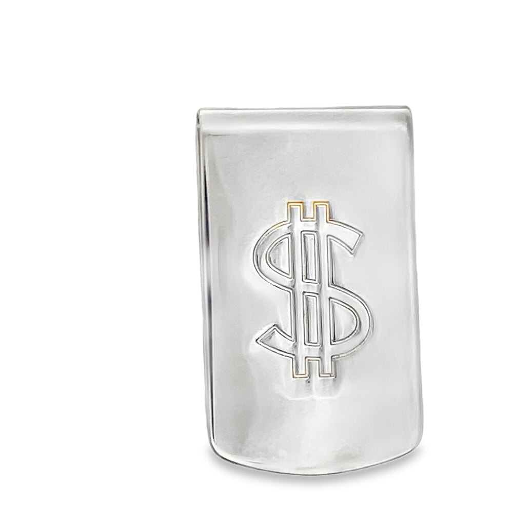 $ Dollar Sign Money Clip .925 Sterling Silver
