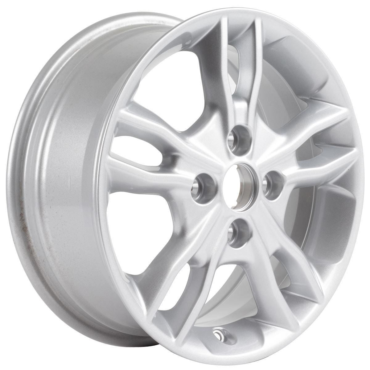 FIESTA 15" SET OF 4 ALLOY WHEEL 5X2-SPOKE DESIGN SPARKLE SILVER FINISH 2012-2019