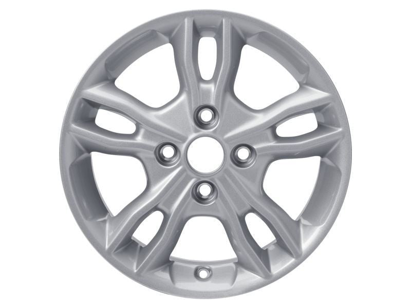 FIESTA 15" SET OF 4 ALLOY WHEEL 5X2-SPOKE DESIGN SPARKLE SILVER FINISH 2012-2019