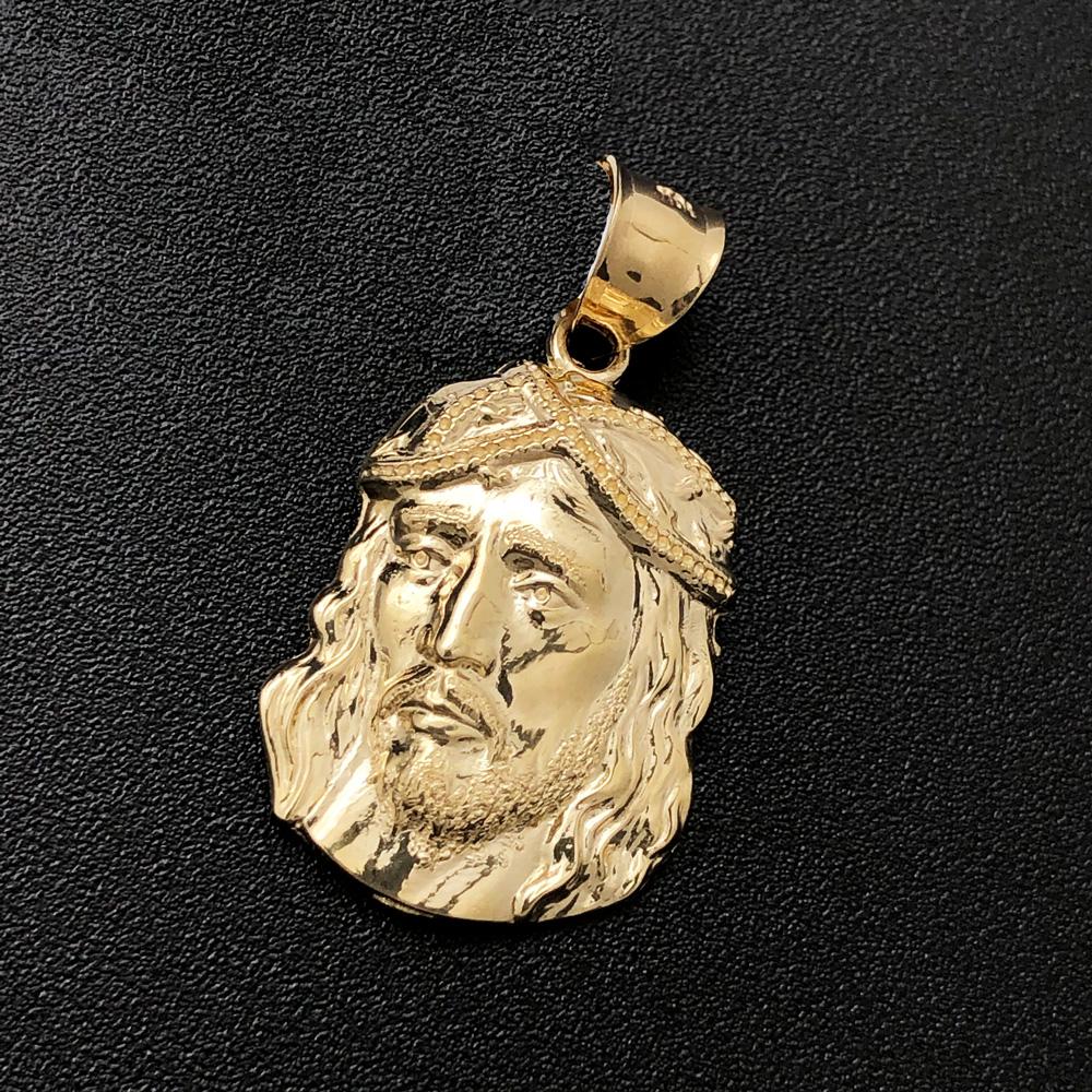 Mini Jesus Piece 10K Yellow Gold Pendant
