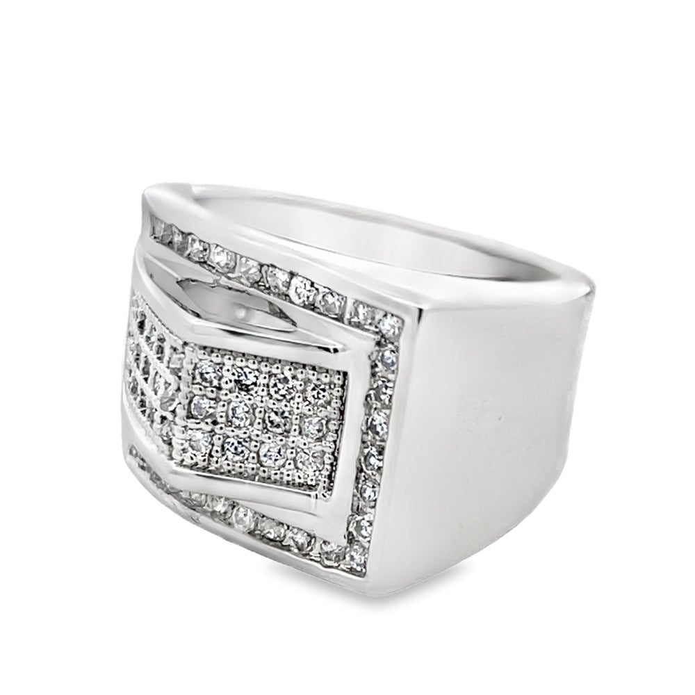 Modern CZ Ring .925 Sterling Silver