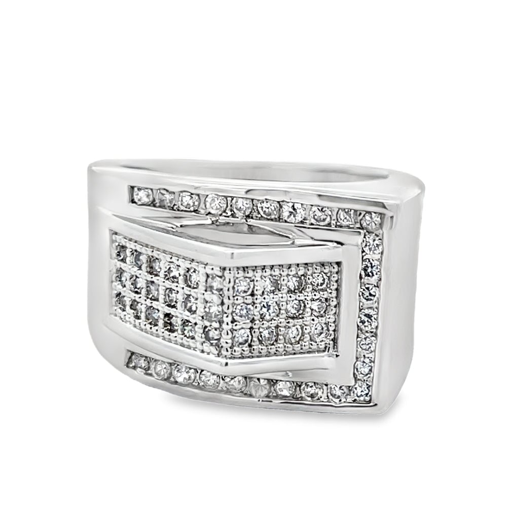 Modern CZ Ring .925 Sterling Silver
