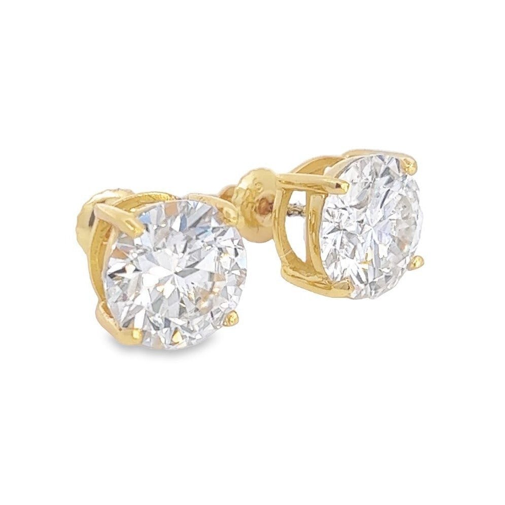 Moissanite VVS D Ideal Cut Stud Earrings in .925 Sterling Silver