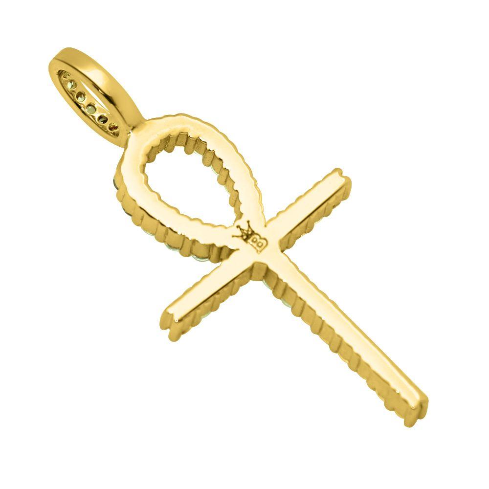 Pave Ankh Cross Hip Hop Bling Bling Pendant