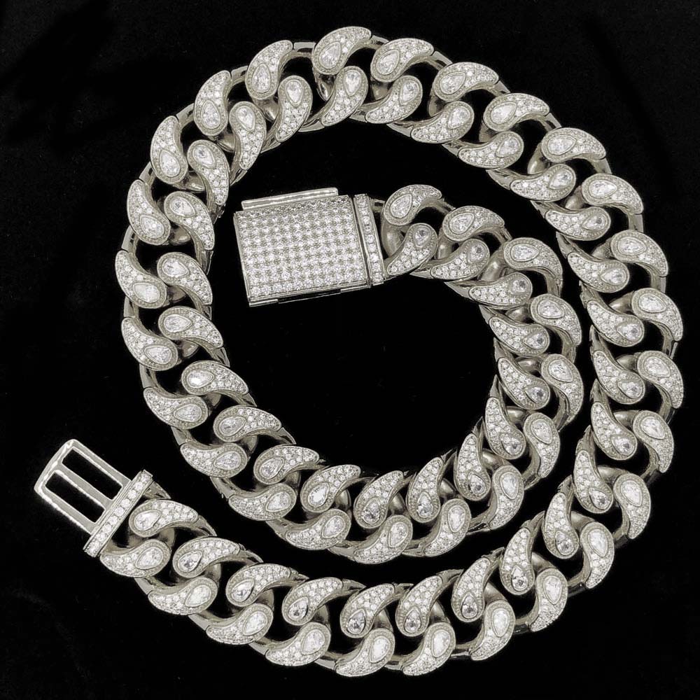 Pear Cut Drip Cuban Hip Hop Bling Bling CZ Iced Out Chain