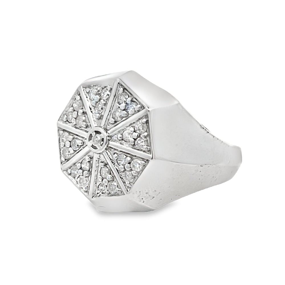 Pinwheel .53cttw Diamond Ring .925 Sterling Silver