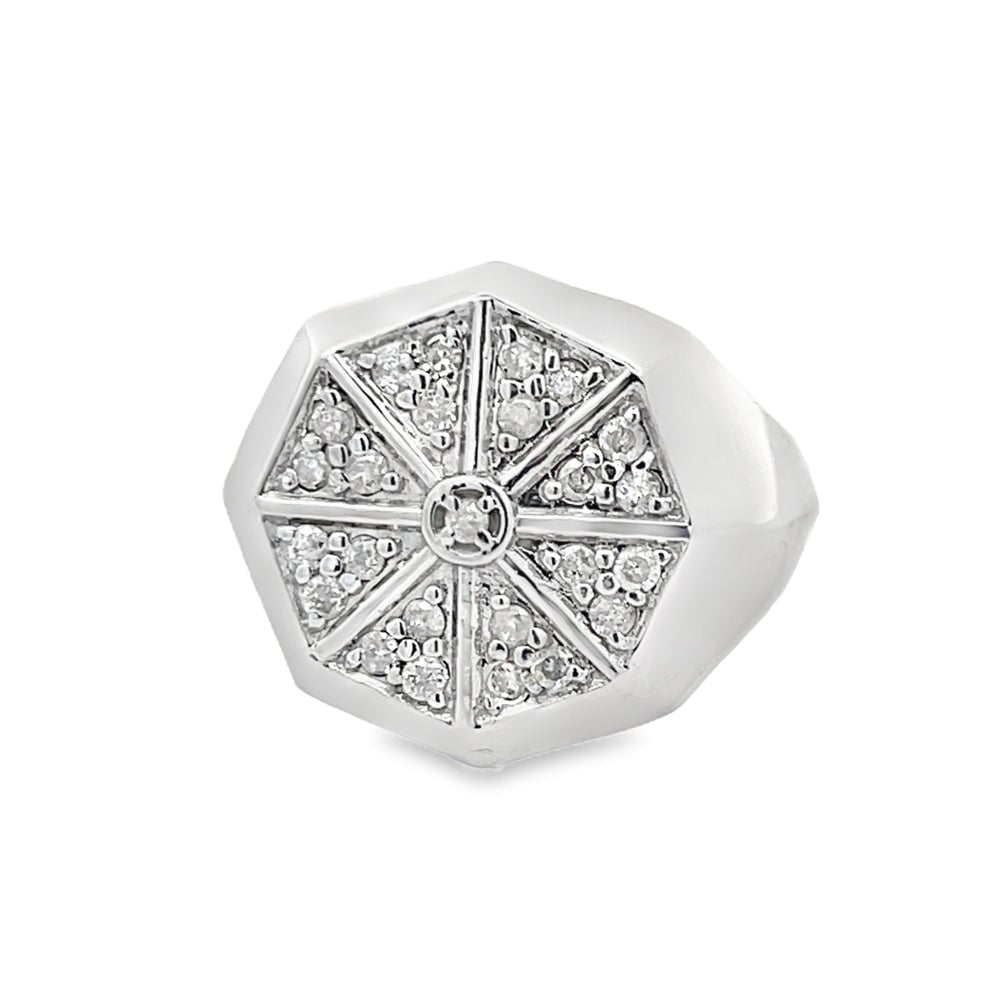 Pinwheel .53cttw Diamond Ring .925 Sterling Silver