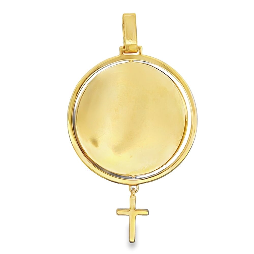 Prayer Hands Rotating Pendant 0.97cttw Diamond Pendant 14K Gold